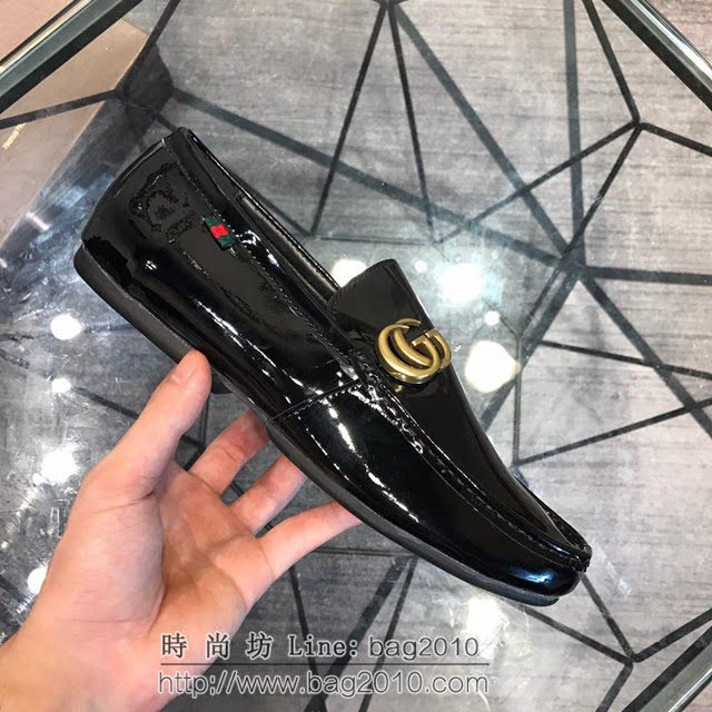 GUCCI男鞋 古馳爆款豆豆鞋 Gucci休閒時尚男士牛皮鞋  hdnx1277